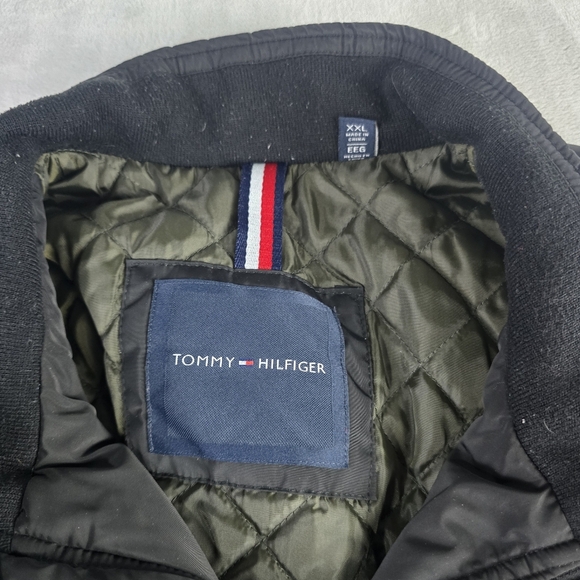 Tommy Hilfiger Quilted Black Jacket Full Zip Sz 2XL - Picture 3 of 9
